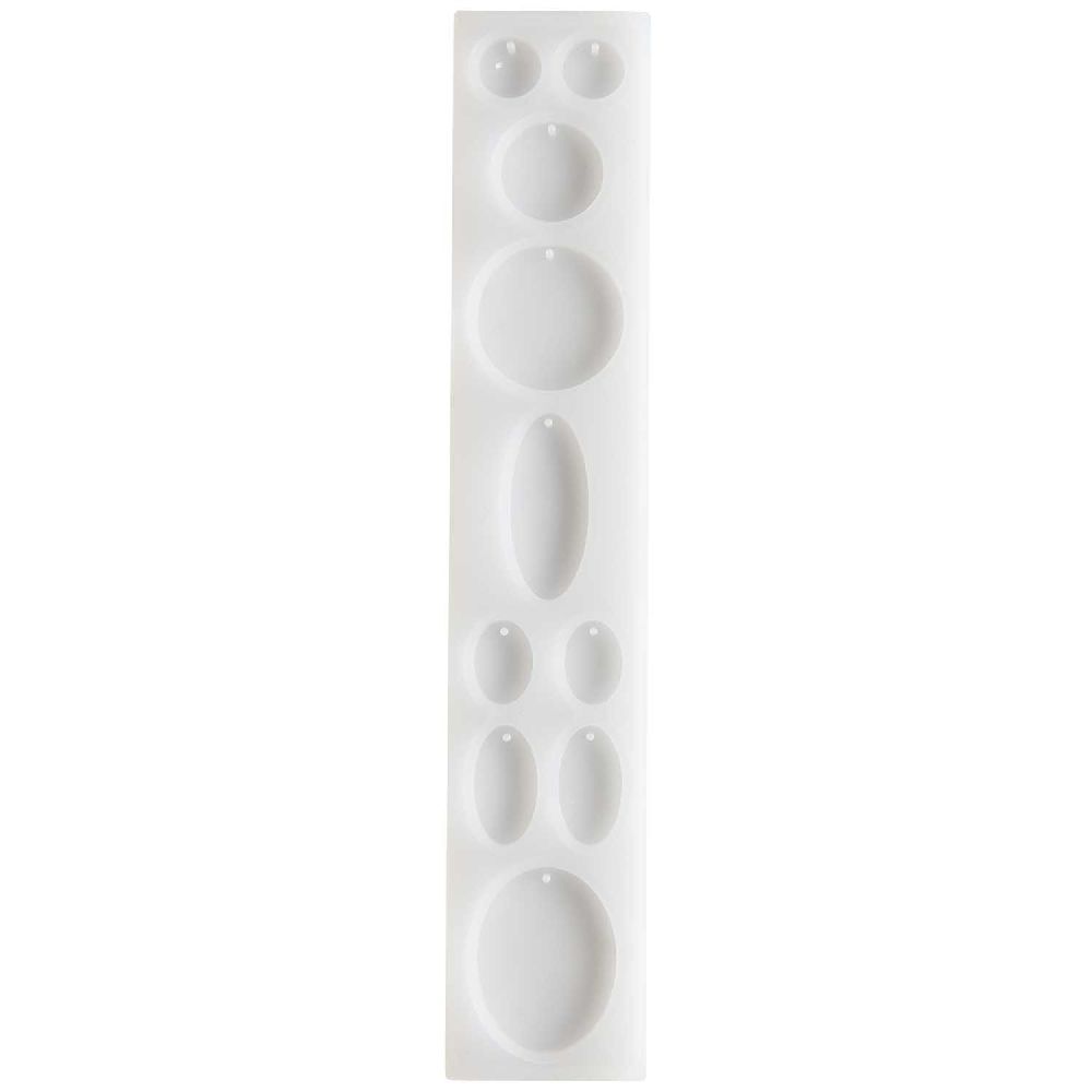 Silikon Gießform Anhänger Rund / Außenmaß Silikonform 4 x 21,5 cm main product photo