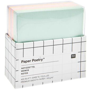 Notizzettel-Box Multicolor, FSC MIX, 400 Blatt, 9 x 9 cm