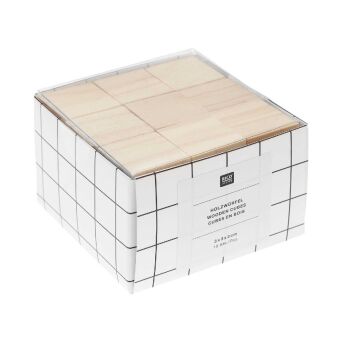 Holzwürfel 3 x 3 x 3 cm, 18 Stk FSC 100%