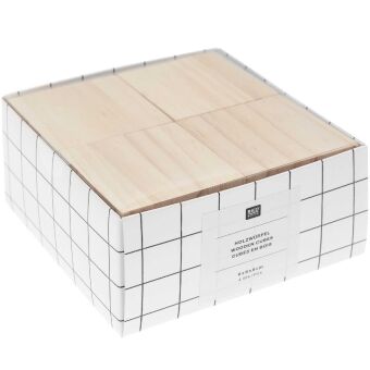 Holzwürfel 6 x 6 x 6 cm, 4 Stk FSC 100%
