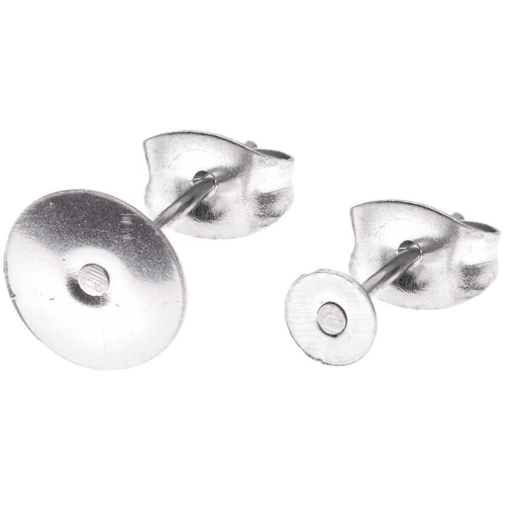 Ohrstecker mit runder Klebefläche, 6 Stk main product photo
