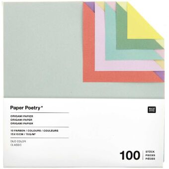 Origami Duo Color, Classic FSC MIX, 15 x 15 cm, 100 Blatt