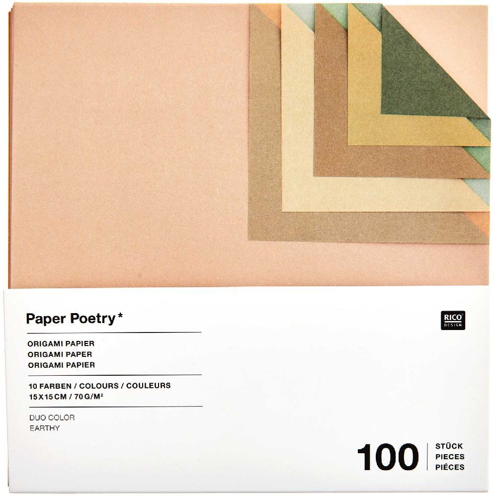 Origami Duo Color, Earthy FSC MIX, 15 x 15 cm, 100 Blatt main product photo