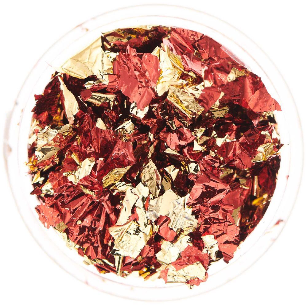Blattmetall Flocken Gold-Rot, 0,3g main product photo