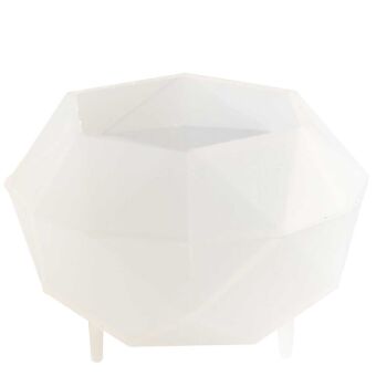 Silikon Gießform Diamant klein,Ø 5 x 3 cm / Außenmaß Silikonform Ø 5,5 x 3,5 cm