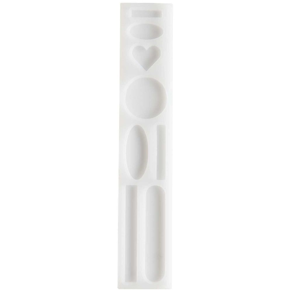 Silikon Gießform Haarspangen und Broschen / Außenmaß Silikonform 4 x 21,5 cm main product photo