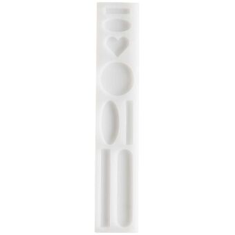 Silikon Gießform Haarspangen und Broschen / Außenmaß Silikonform 4 x 21,5 cm