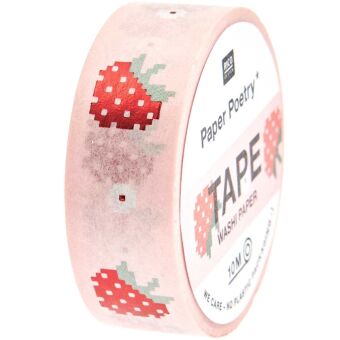 Tape Futschikato, Erdbeeren FSC MIX, 1,5 cm x 10 m