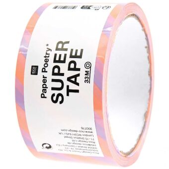 Paketklebeband Flieder / Neonorange, 5 cm x 32 m
