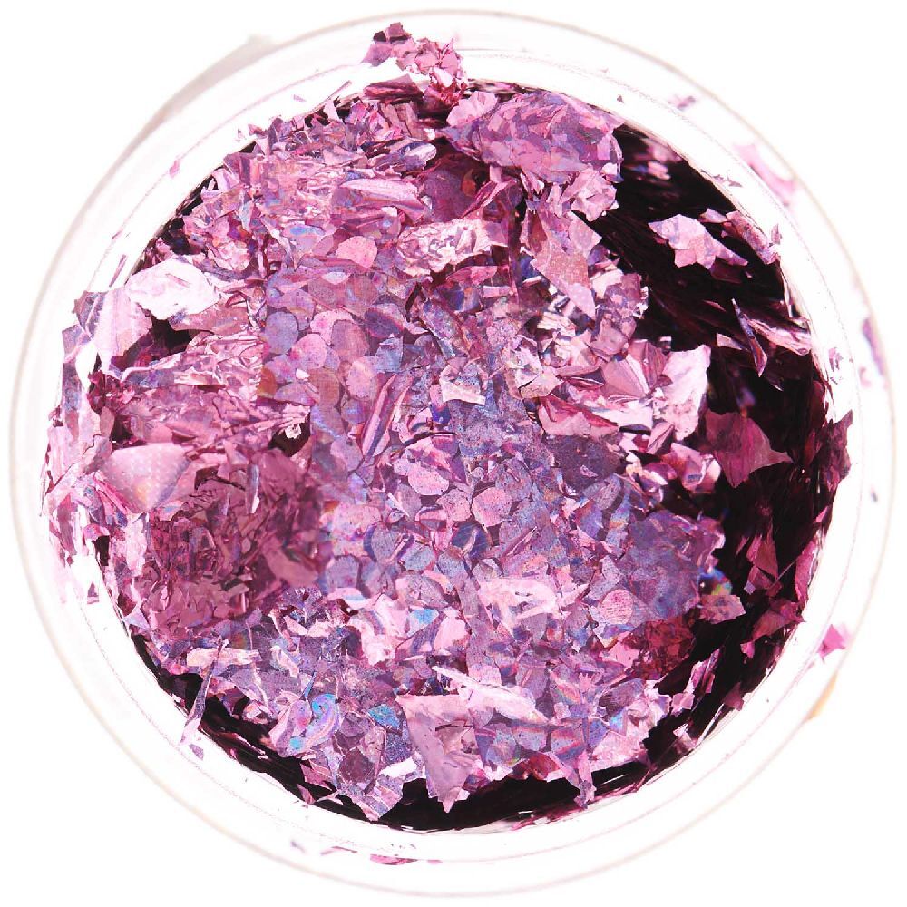 Blattmetall Flocken Holografisch Pink, 0,3g main product photo