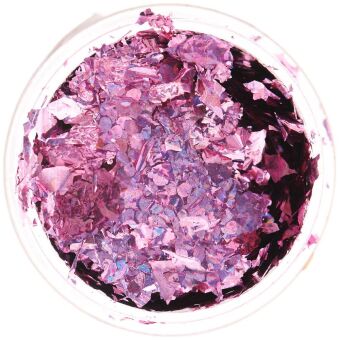 Blattmetall Flocken Holografisch Pink, 0,3g