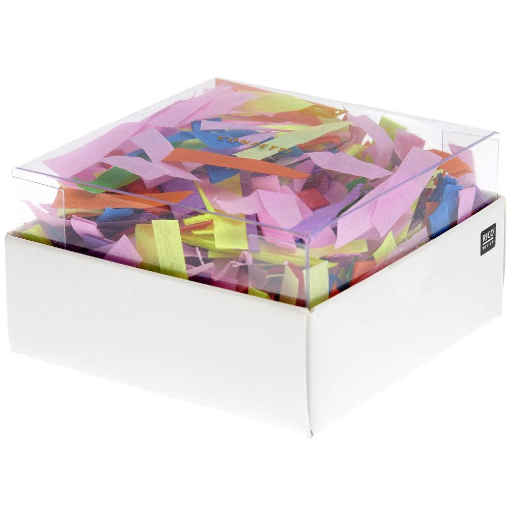Krepp Konfetti, Regenbogen Klassik Mix, 15g, FSC MIX, 7 x 35 mm, 25g/m² main product photo