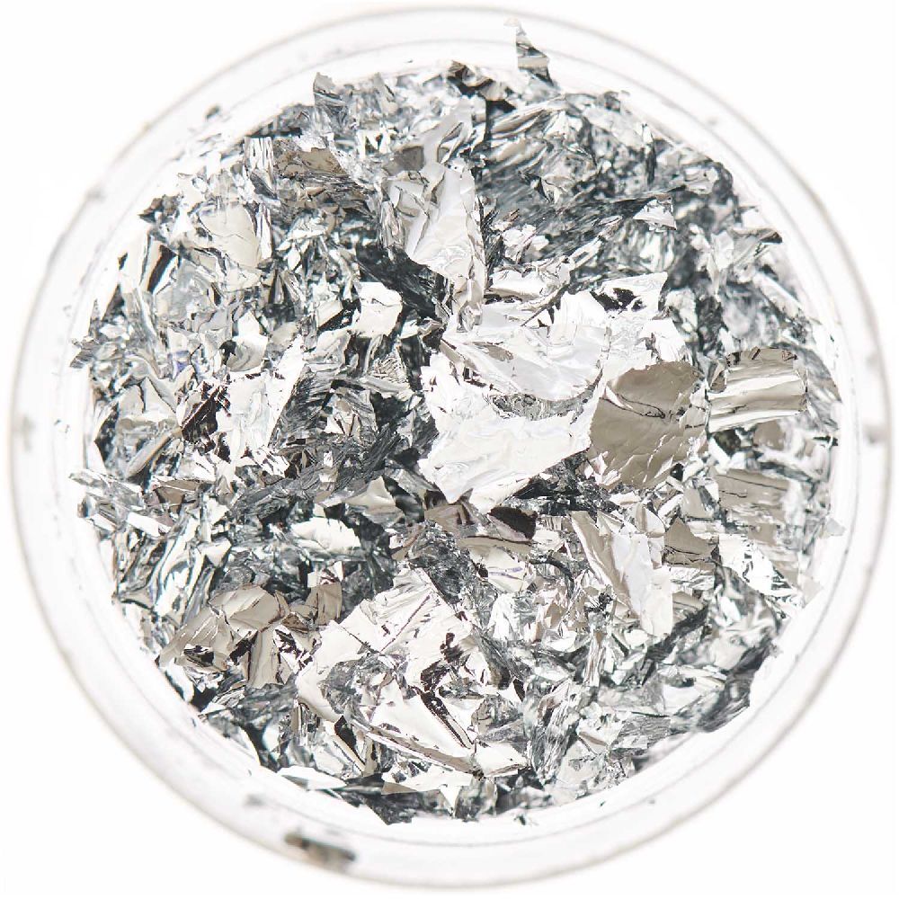 Blattmetall Flocken Silber, 0,3g main product photo