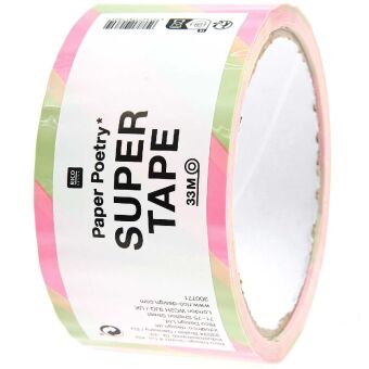 Paketklebeband Pistazie / Neonpink, 5 cm x 32 m