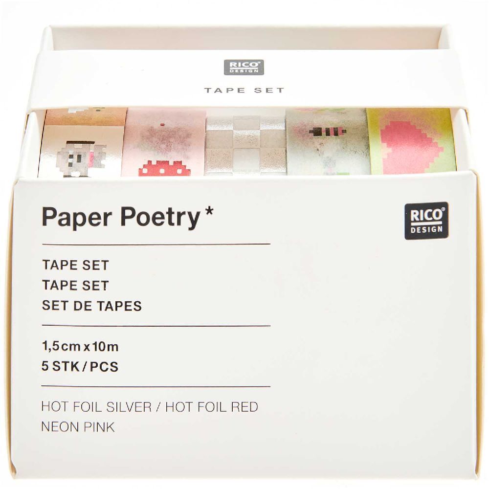 Tape Set Futschikato, Pixel FSC MIX, 5 Stk., 1,5 cm x 10 m main product photo
