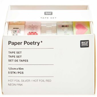 Tape Set Futschikato, Pixel FSC MIX, 5 Stk., 1,5 cm x 10 m