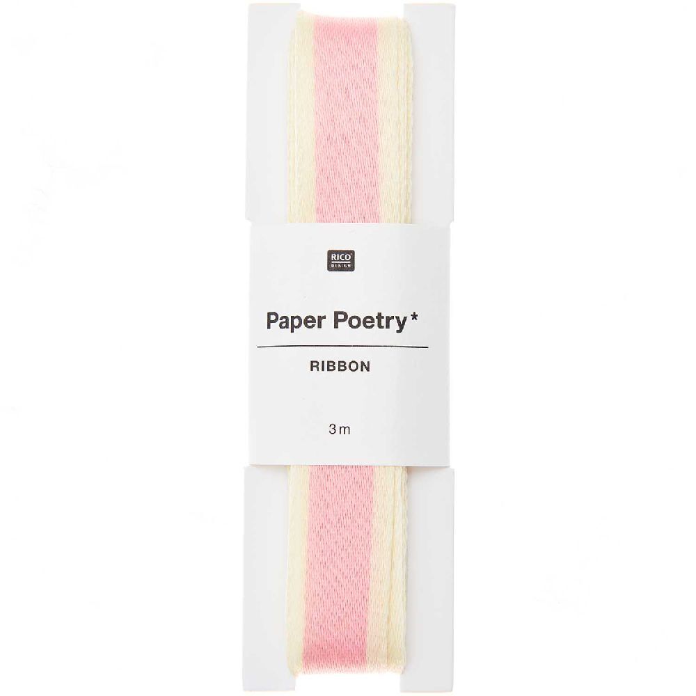 Webband Duo Streifen, Gelb/Pink, 16 mm x 3 m main product photo