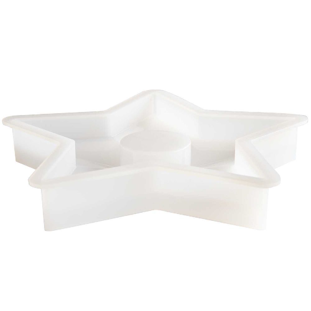 Silikon Gießform Teelichthalter Stern groß, 18 x 17 x 2,5 cm / Außenmaß Silikonform 19,4 x 19,4 x 2,8 cm main product photo