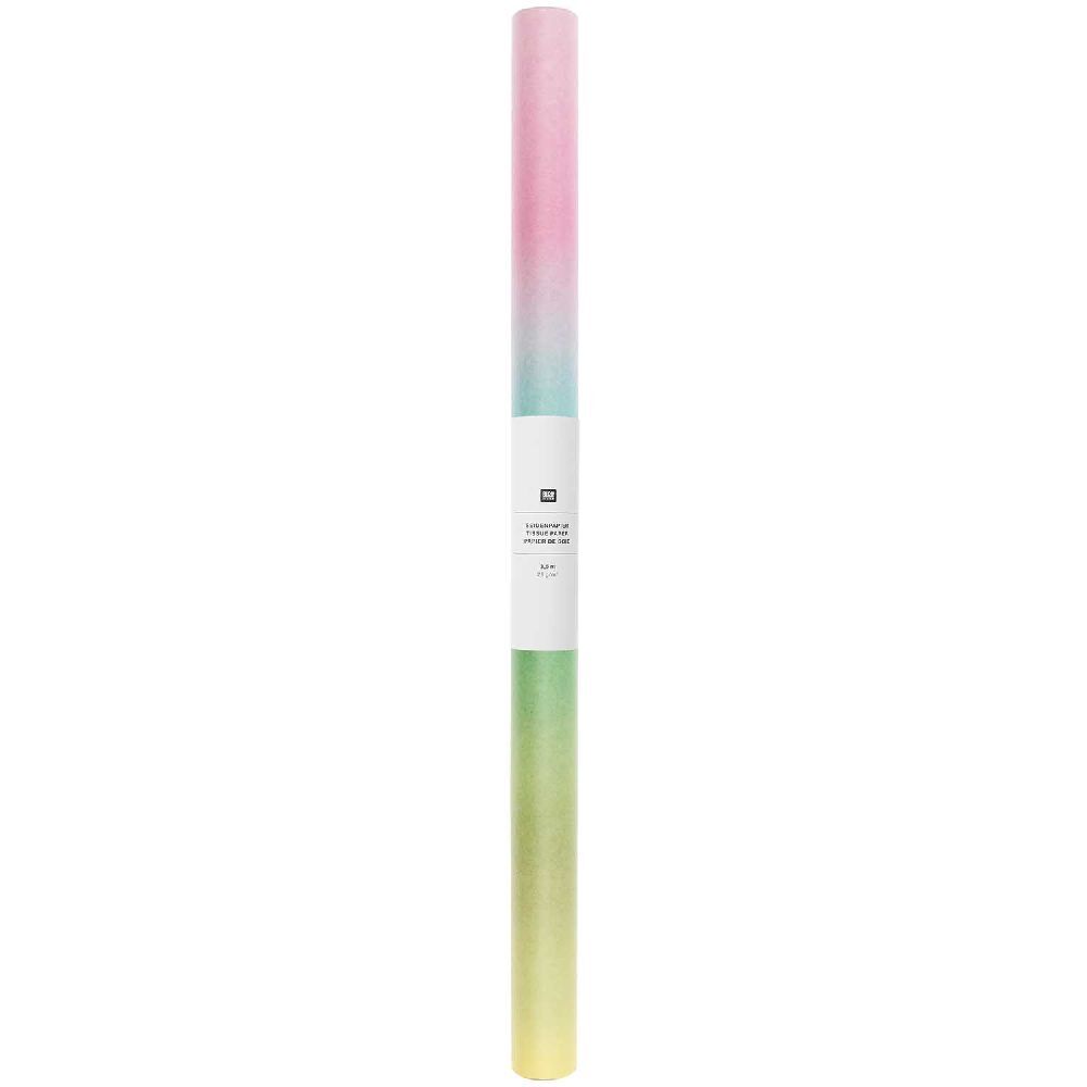 Seidenpapier Farbverlauf, Türkis, FSC MIX, 1 Rolle, 50 x 365 cm, 28g/m² main product photo