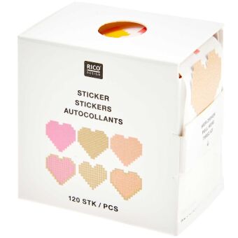 Mini Sticker Futschikato, Herzen, 120 Stk FSC MIX