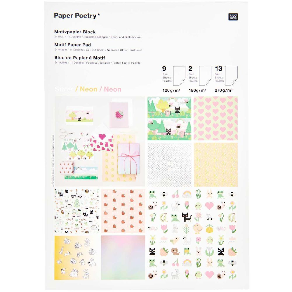 Motivpapierblock Futschikato, Pixel Power FSC MIX, 24 sheets, 210 x 295 mm main product photo