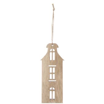 Holzhänger Haus, groß, 14 x 6 cm