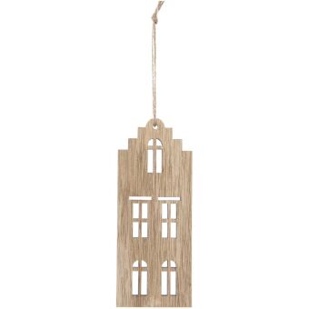 Holzhänger Haus, groß, 15 x 6 cm