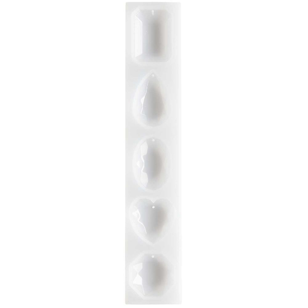 Silikon Gießform Anhänger Diamanten /Außenmaß Silikonform 4 x 21,5 cm main product photo