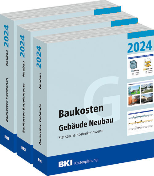 BKI Baukosten Gebäude + Positionen + Bauelemente Neubau 2024 - Kombi Teil 1-3 main product photo