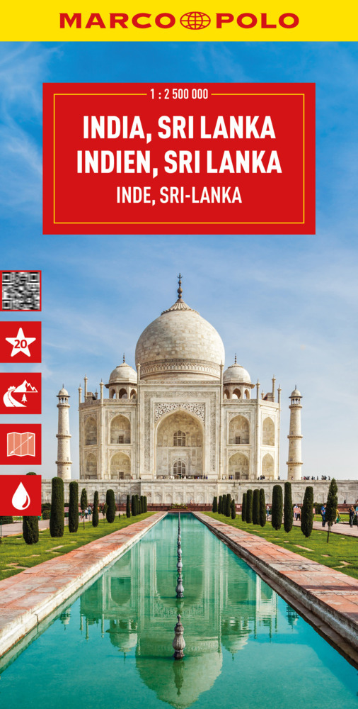 MARCO POLO Reisekarte Indien, Sri Lanka 1:2,5 Mio. main product photo