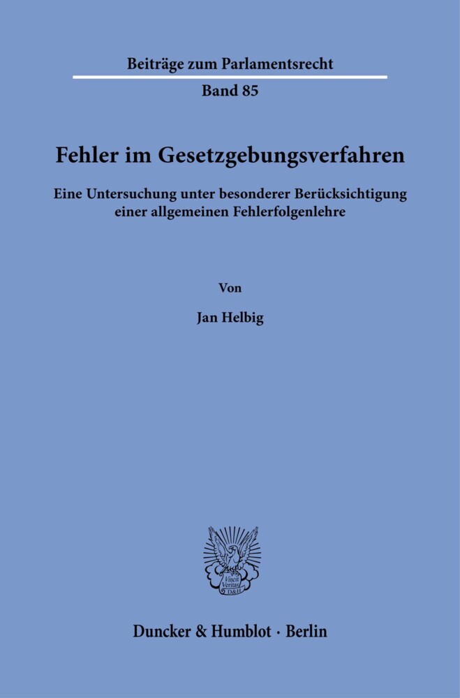 Fehler im Gesetzgebungsverfahren. main product photo