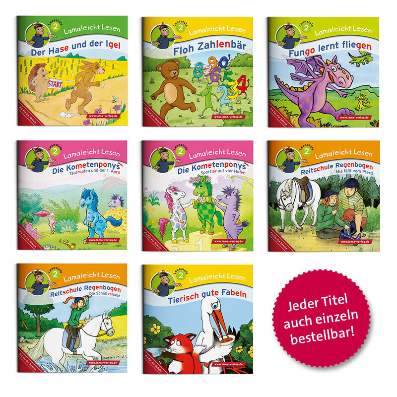 Lamaleicht Lesen Themenset Lesestufe 2, 8 Teile main product photo
