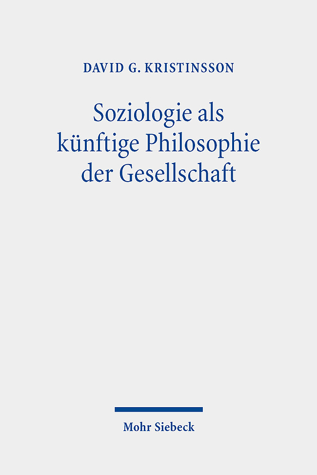 Soziologie als künftige Philosophie der Gesellschaft main product photo