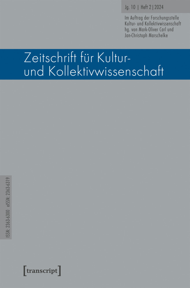 Zeitschrift für Kultur- und Kollektivwissenschaft main product photo
