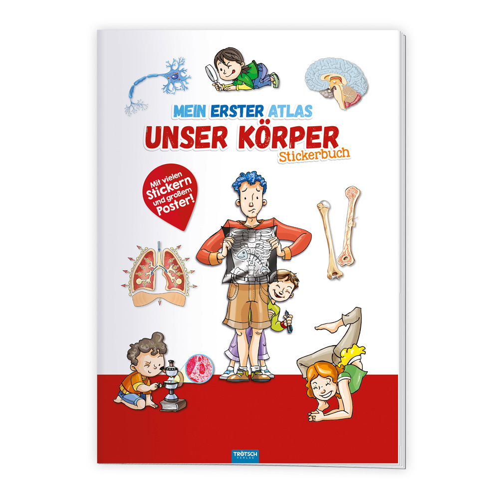 Trötsch Stickerbuch Mein erster Atlas Unser Körper main product photo
