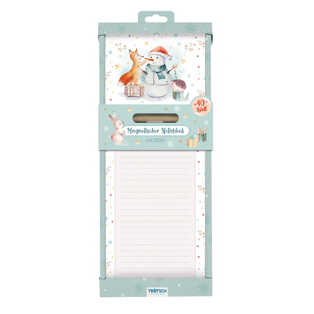 Trötsch Notizblock mit Stift und Magnet Winterwald main product photo