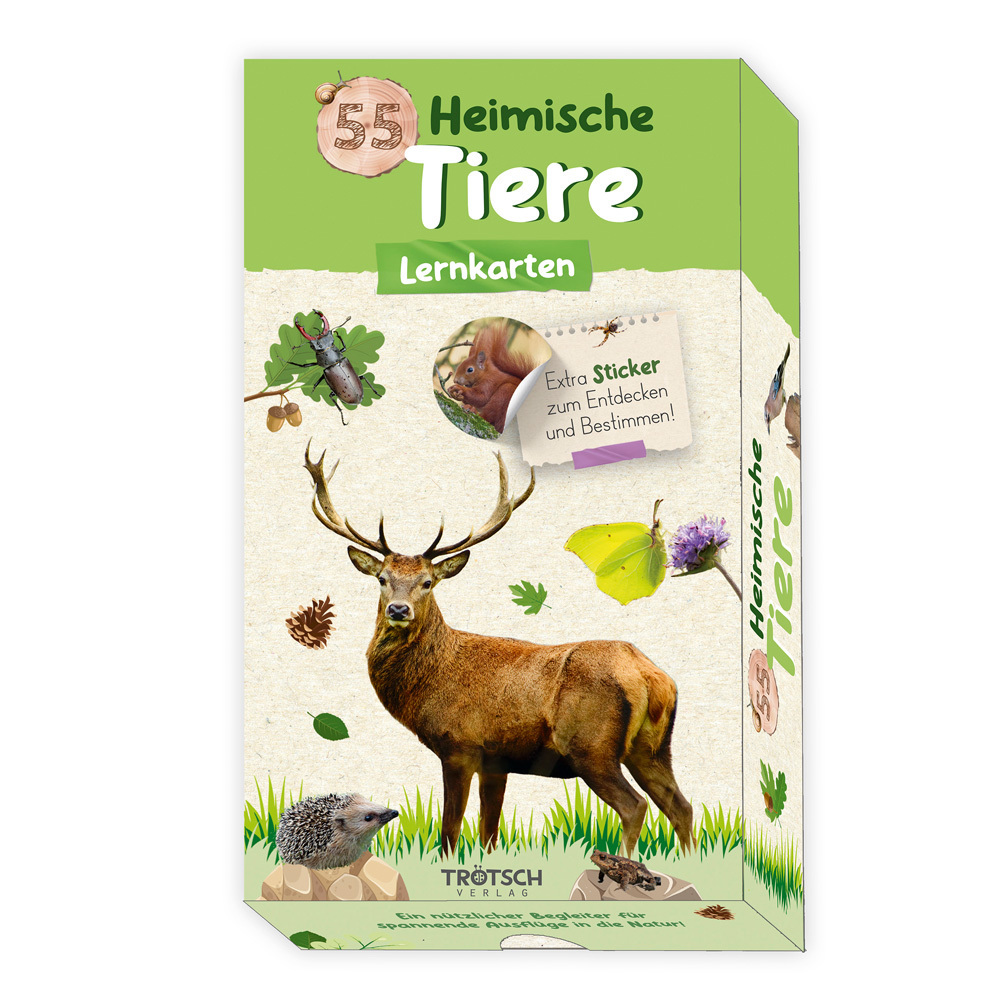 Trötsch 55 Lernkarten Heimische Tiere main product photo