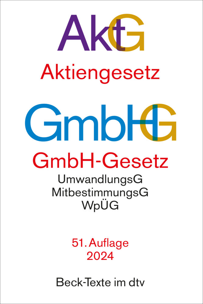 Aktiengesetz, GmbH-Gesetz. AktG GmbHG main product photo