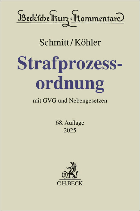 Strafprozessordnung. StPO main product photo