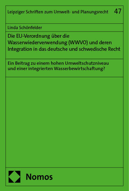 Die EU-Verordnung über die Wasserwiederverwendung (WWVO) und deren Integration in das deutsche und schwedische Recht main product photo