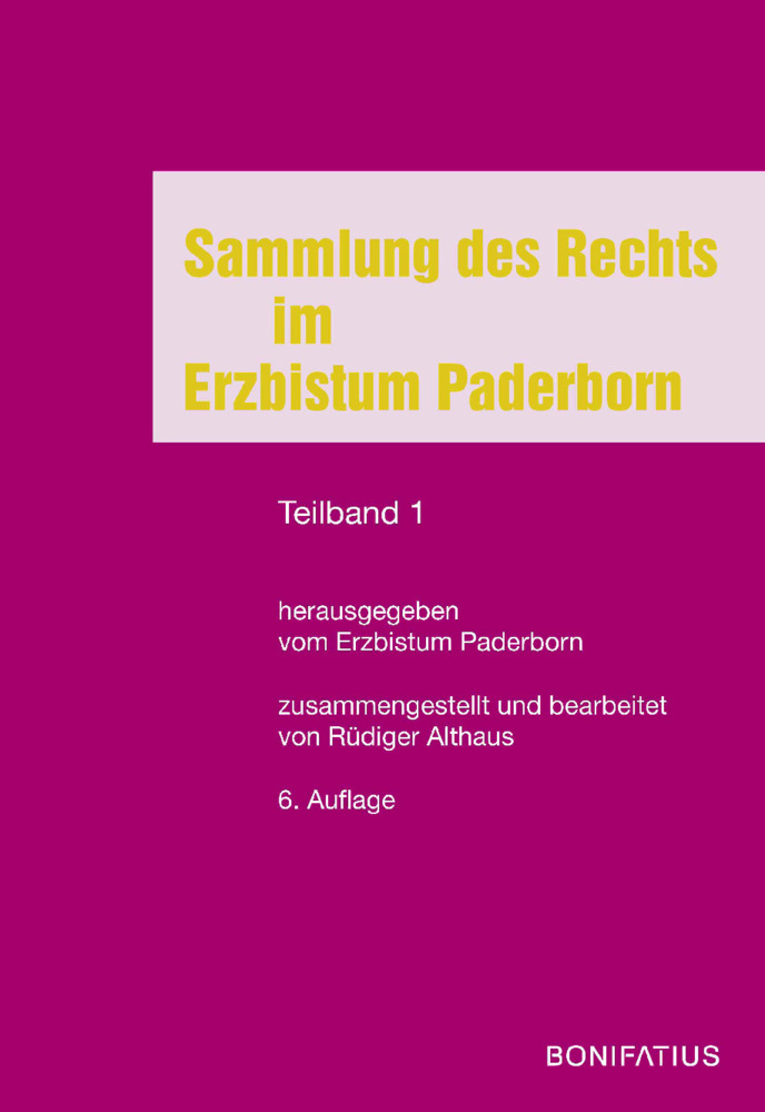Sammlung des Rechts im Erzbistum Paderborn main product photo