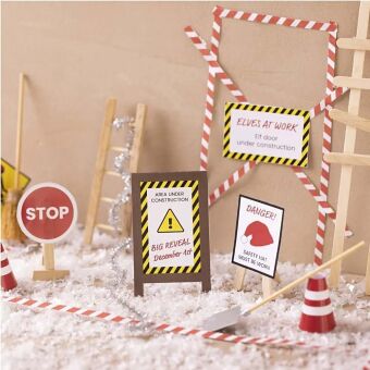 Baustelle, Mini-Kreativ-Set für Wichteltüre