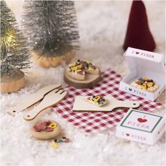 Pizza, Mini-Kreativ-Set für Wichteltüre