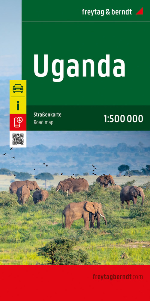 Uganda, Straßenkarte 1:500.000, freytag & berndt main product photo