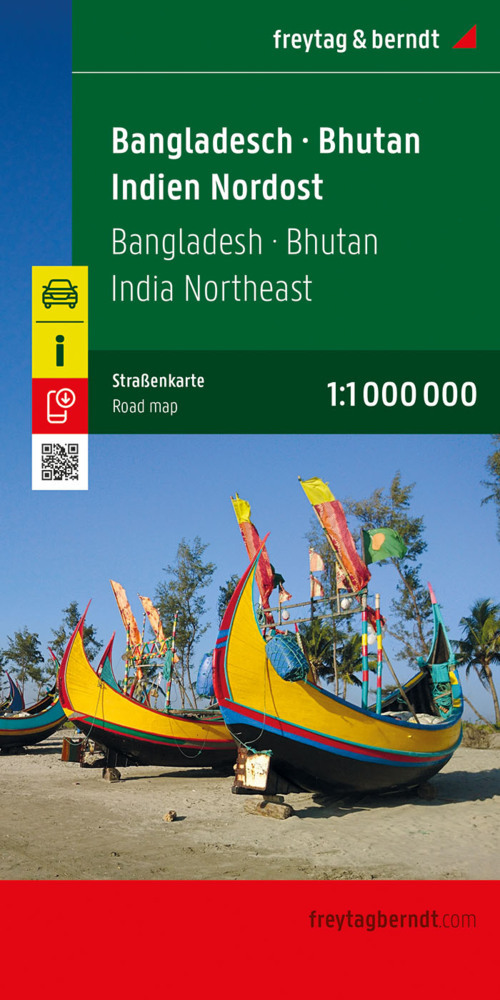 Bangladesch - Bhutan - Indien Nordost, Straßenkarte 1:1.000.000, freytag & berndt main product photo