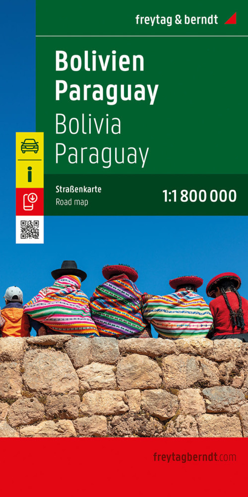 Bolivien - Paraguay, Straßenkarte 1:1.800.000, freytag & berndt main product photo