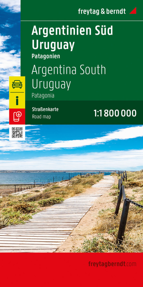 Argentinien Süd - Uruguay, Straßenkarte 1:1.800.000, freytag & berndt main product photo