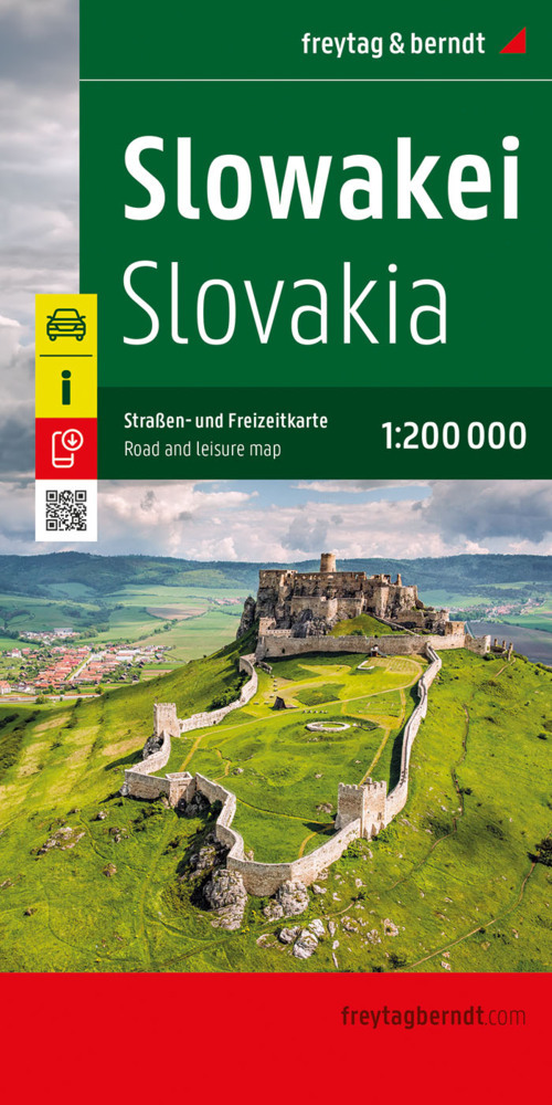 Slowakei, Straßen- und Freizeitkarte 1:200.000, freytag & berndt main product photo