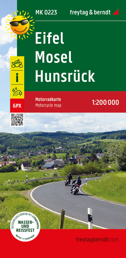 Eifel - Mosel - Hunsrück, Motorradkarte 1:200.000, freytag & berndt main product photo