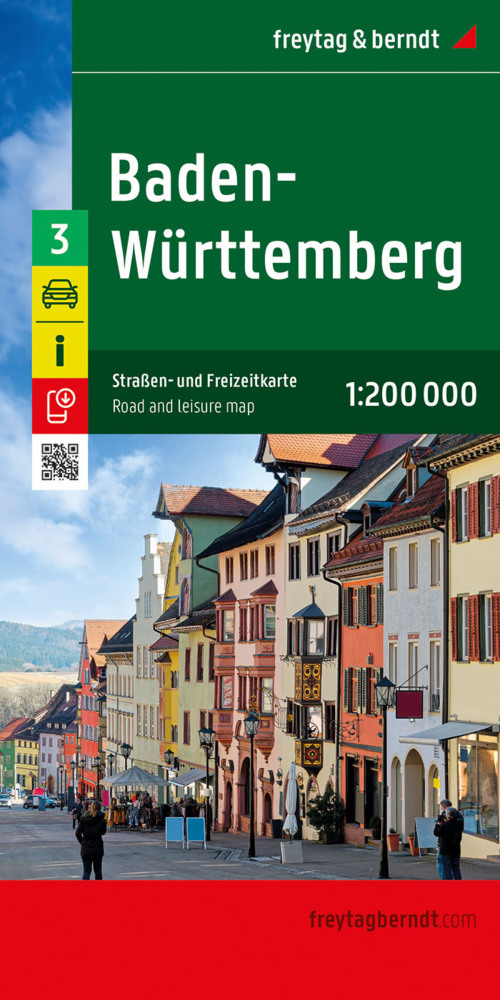 Baden-Württemberg, Straßen- und Freizeitkarte 1:200.000, freytag & berndt main product photo